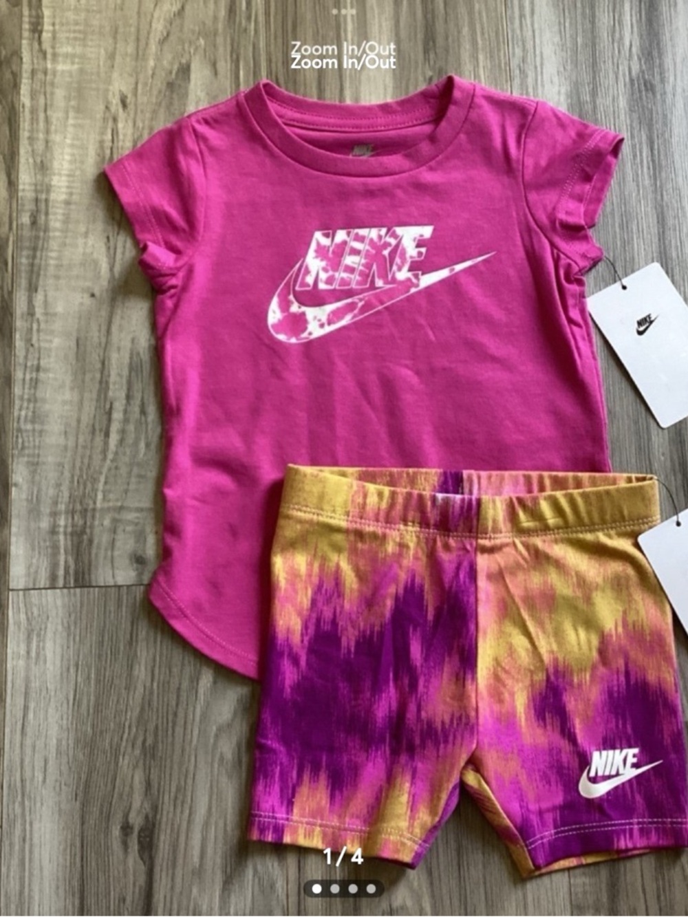 Nike toddler Girls Tee & bike shorts outfit size 2T(NWT) ~NO OFFERS~
